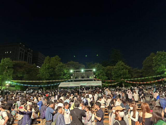 日比谷音楽祭2023のセッション3が終わった直後の会場の写真
