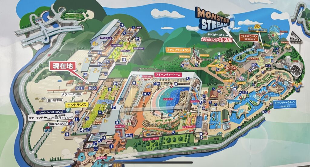 東京サマーランド園内マップ