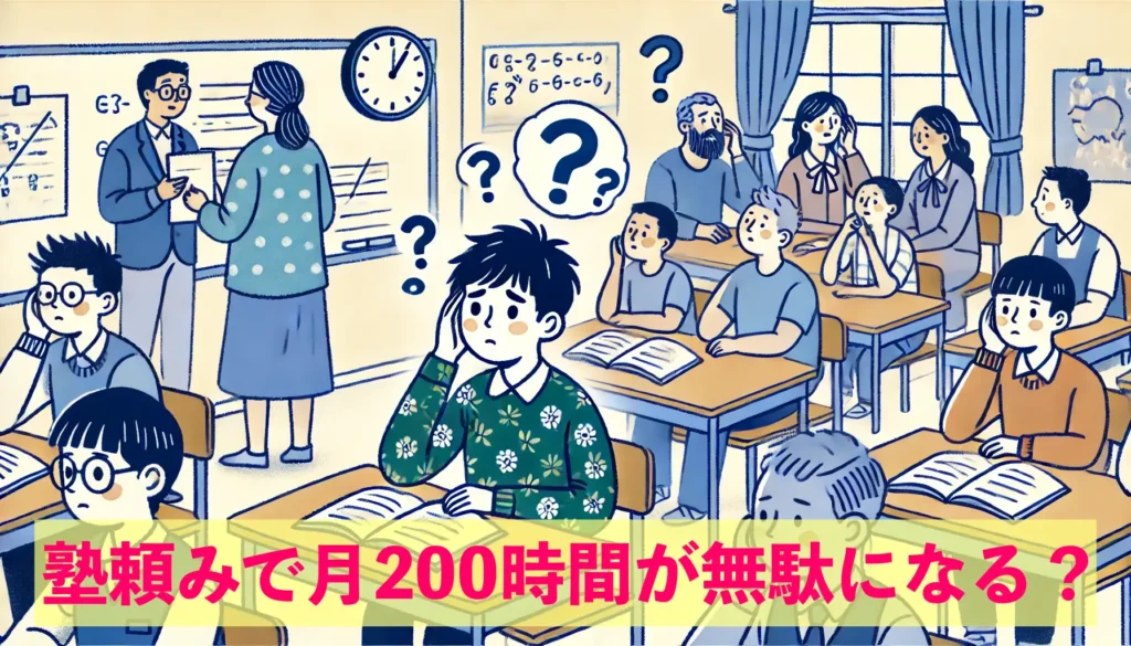 塾頼みで月間200時間の勉強が無駄になる3つのリスク